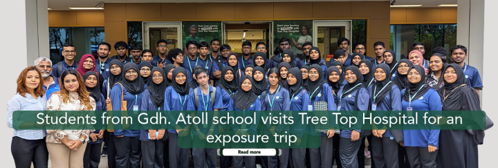 Students from Gdh. Atoll school visits Tree Top Hospital for an exposure trip.