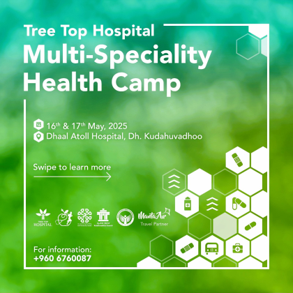 Tree Top Hospital’s Multi-Specialty Health Camp: This time at Dh. Kudahuvadhoo